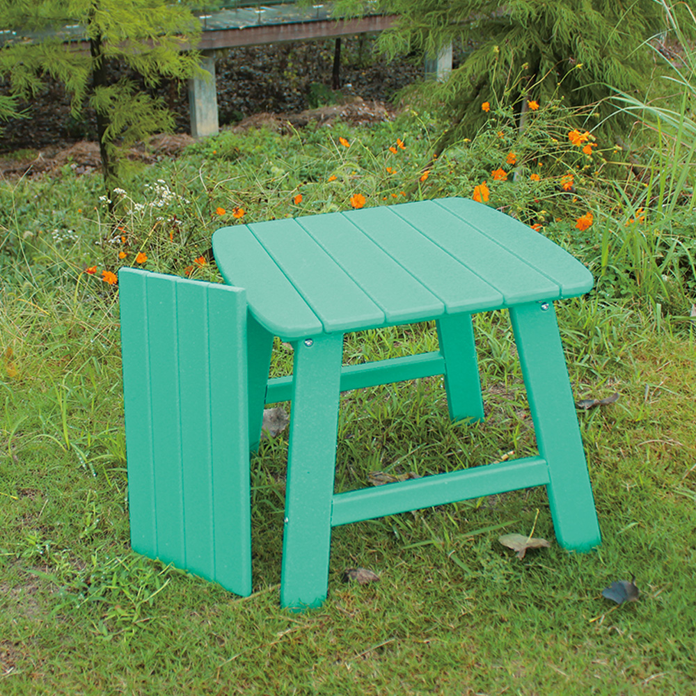 TTM001 Ghế bập bênh Adirondack ngoài trời có kệ kéo 2 lớp HDPE có bàn bên