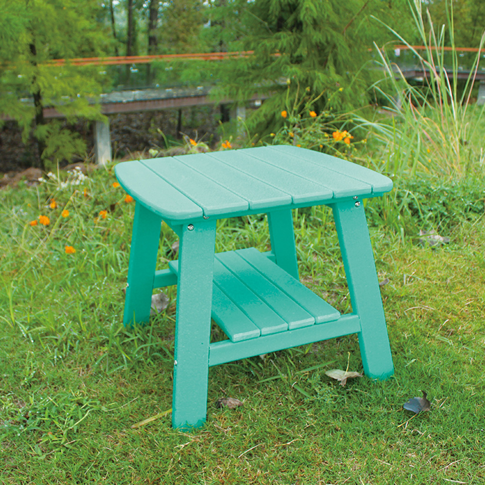 TTM001 Ghế bập bênh Adirondack ngoài trời có kệ kéo 2 lớp HDPE có bàn bên