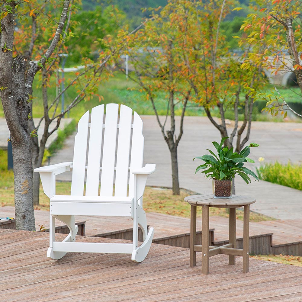 Bộ ADS207 Ghế bập bênh Adirondack Sân vườn Thiết kế có thể điều chỉnh Chất liệu nhựa HDPE